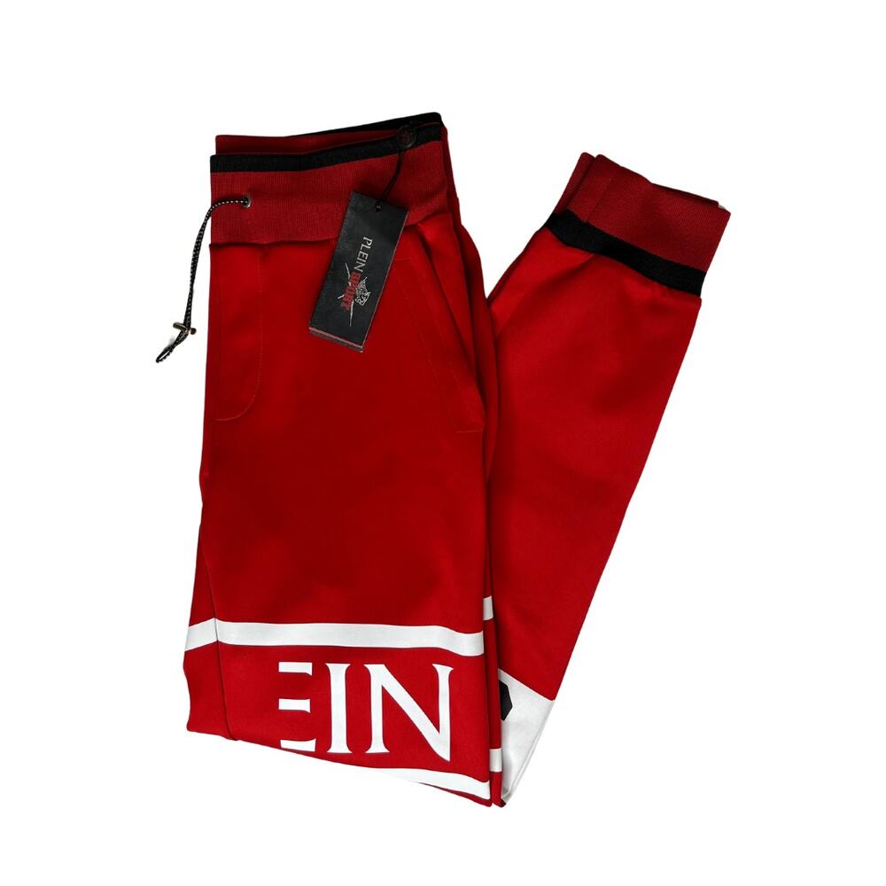 1-93 PLEIN SPORT Men's NWT $360 Jogging Trousers Red Small